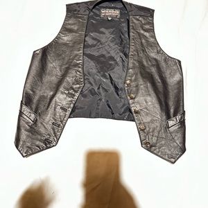 Wilson Black Leather Vest Sz L Mens